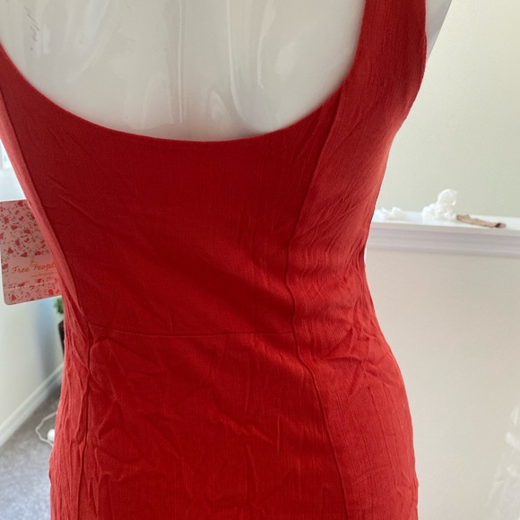 FREE PEOPLE RED MINI DRESS SIZE XS MSRP $98.00 NWT - Picture 7 of 9
